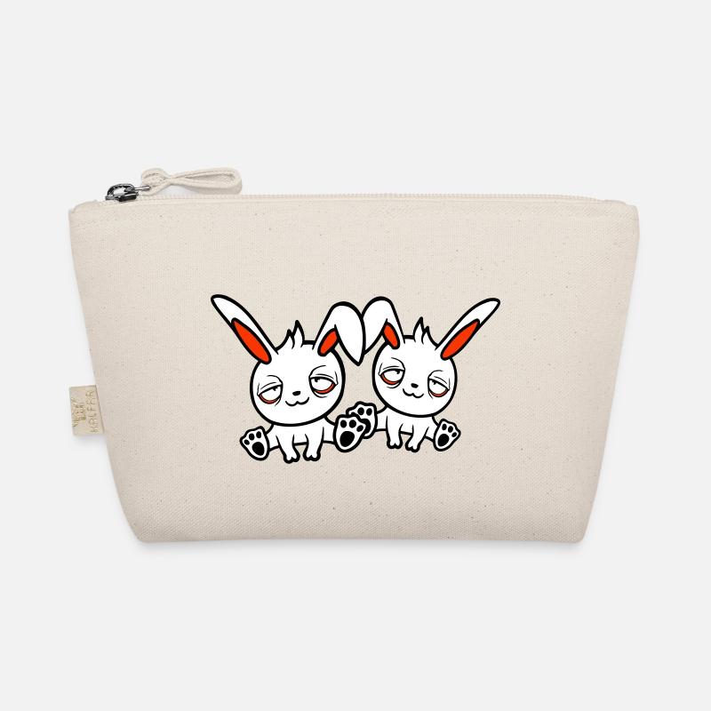 2 lapins fatigués confus détendus cernes rouges Trousse biologique