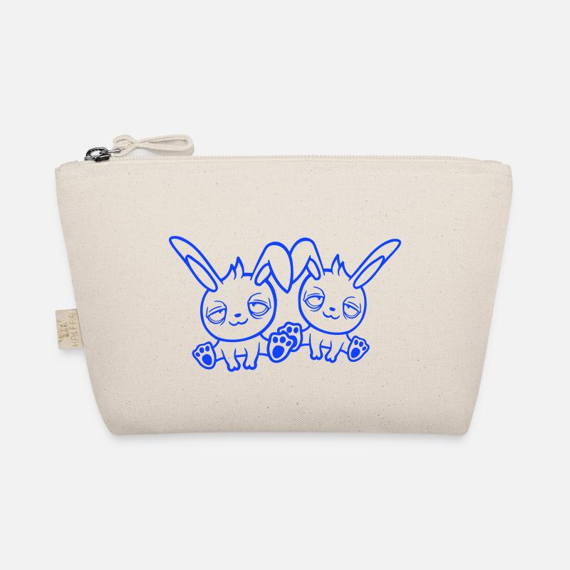 2 lapins fatigués confus détendus cernes rouges Trousse biologique