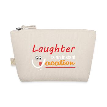 Lachen ist ein Kurzurlaub - Bio-Täschchen - Natur - Vorne