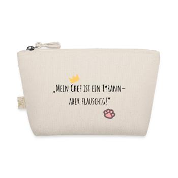 Mein Chef ist ein Tyrann aber flauschig - Bio-Täschchen - Natur - Vorne