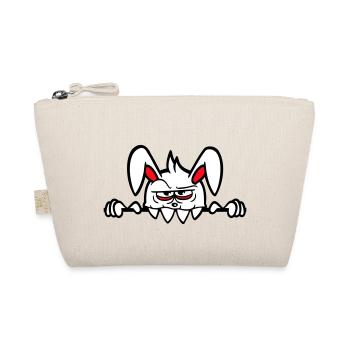 Hase Monster Böse Gefährlich Halloween Zähne Mauer - Bio-Täschchen - Natur - Vorne