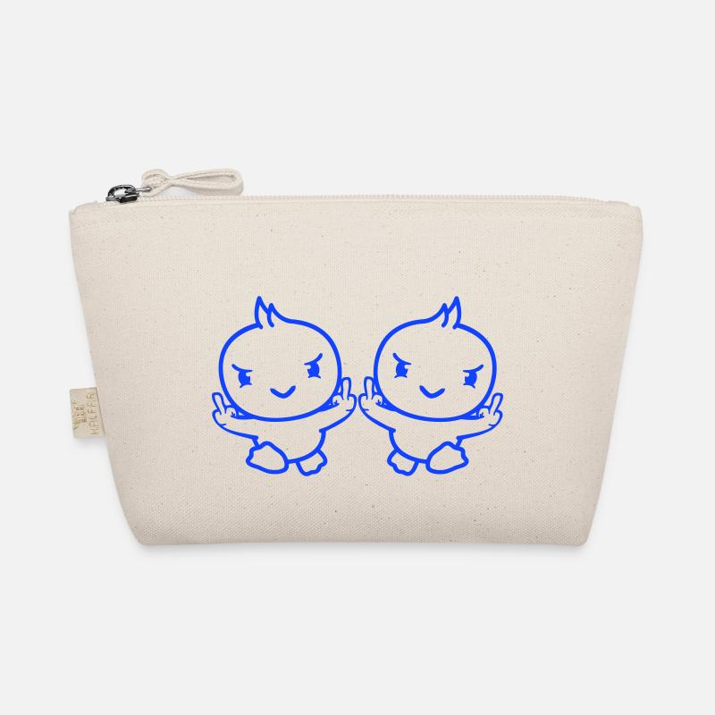 2 oiseaux Evil Middle Finger Show Bad Boys Running Trousse biologique