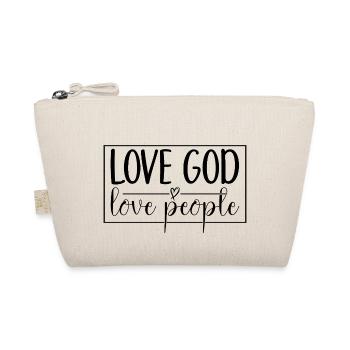 Love God - Dear People - Organic Pouch - nature - Front