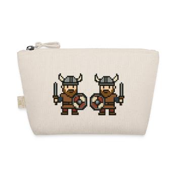 wikinger comic pixel 2 - Bio-Täschchen - Natur - Vorne