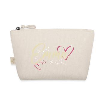 Emma Nom Prénom Calligraphie coeur - Trousse biologique - nature - Devant