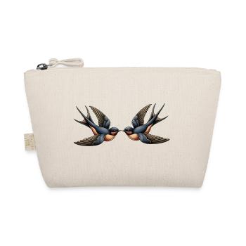 Schwalben – Rockabilly - Bio-Täschchen - Natur - Vorne
