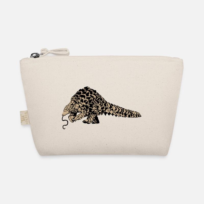 Pangolin Schuppentier farbig - Bio-Täschchen - Natur