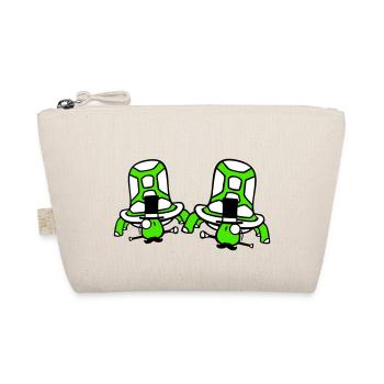 2 Mr. Turtles Sir Two Rich Top Hats Gentlemen - Organic Pouch - nature - Front