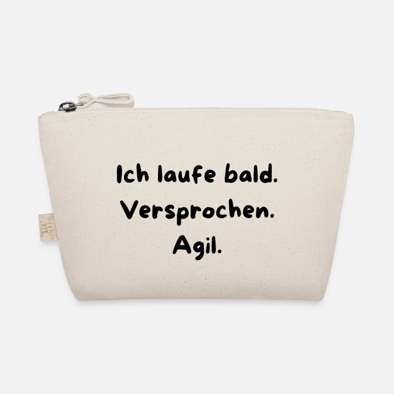 Ich laufe bald. Versprochen.Agil. Bio-Täschchen