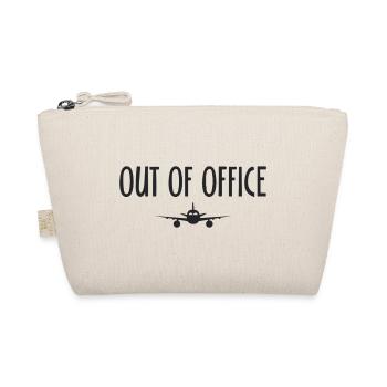 Out Of Office Flugzeug Urlaub Sprüche Spruch - Bio-Täschchen - Natur - Vorne