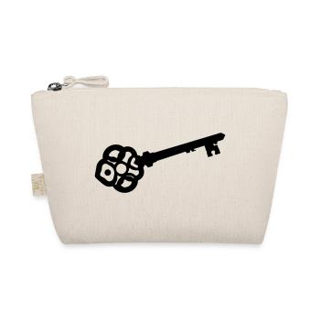 Ornate Skeleton Key Silhouette - Organic Pouch - nature - Front