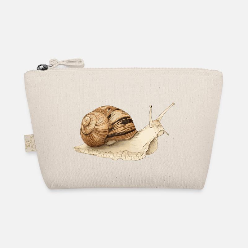 Schnecke - Bio-Täschchen - Natur