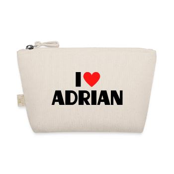 I love Adrian Red Heart Love Fan Gift - Organic Pouch - nature - Front