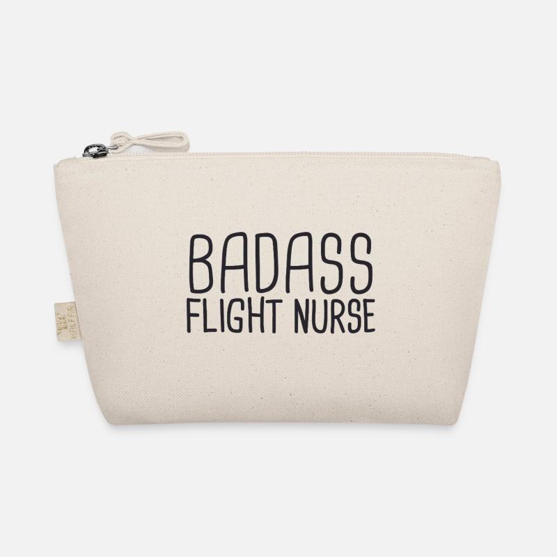 Flight Nurse Badass Luftrettung - Bio-Täschchen - Natur