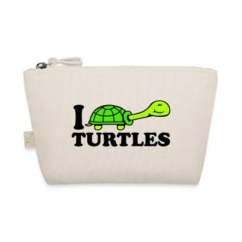 I Love Turtles I Love Logo Cute - Organic Pouch - nature - Front