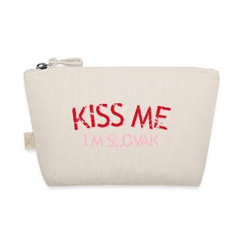 Kiss Me I'm Slovak Graffiti - Organic Pouch - nature - Front