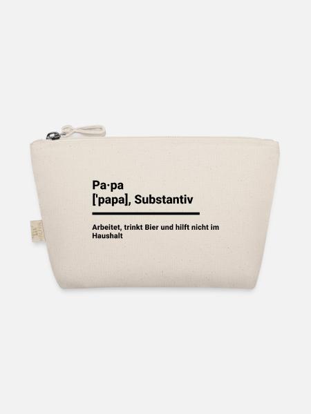 Dad Gift Parental Leave Funny Duden - Organic Pouch - nature - Front