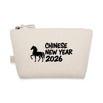 Year of the Horse Pferde Schriftzug - Bio-Täschchen - Natur - Vorne