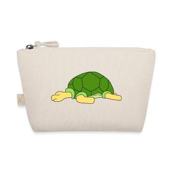 Cute Lazy Turtle Sleeping Funny Reptile Pet Owner - Organic Pouch - nature - Front