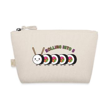 Rolling Into 5 Sushi Birthday - Organic Pouch - nature - Front
