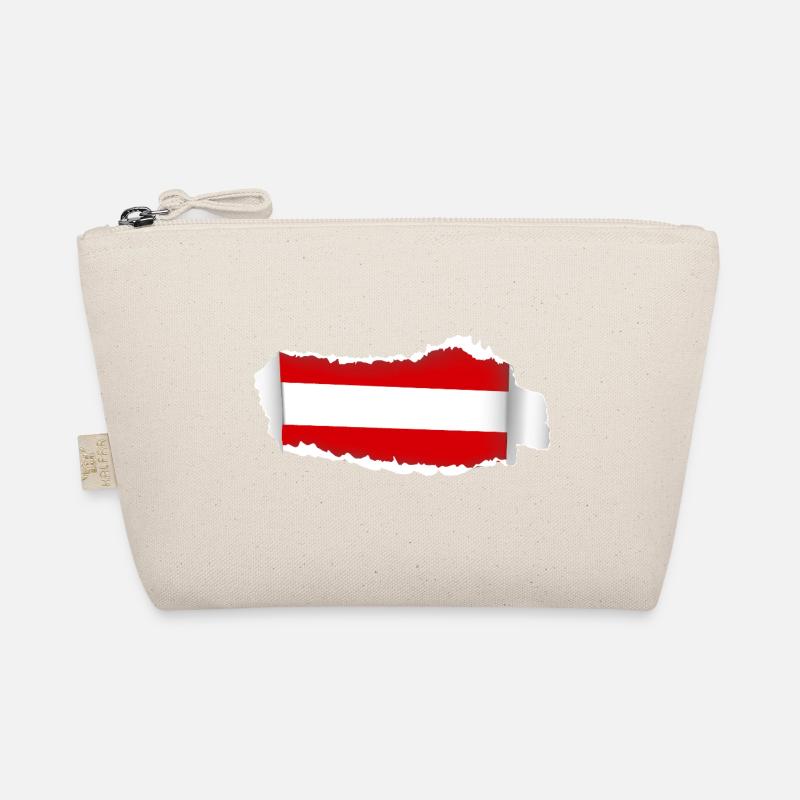 Cracked Austria Flag Organic Pouch