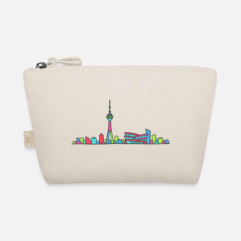 Stuttgarter Stadtskyline Fernsehturm Moderne Linienzeichnung Bio-Täschchen