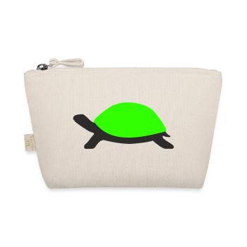 Drawn Turtle - Organic Pouch - nature - Front