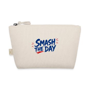 SMASH THE DAY Motivation für Padel und Tennis - Bio-Täschchen - Natur - Vorne