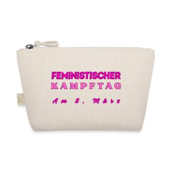 Feministischer Kampftag am 8. März Geschenkidee  - Bio-Täschchen - Natur - Vorne