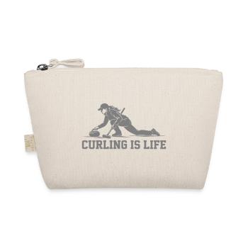 Curling Is Life Winter Sports Fan - Organic Pouch - nature - Front