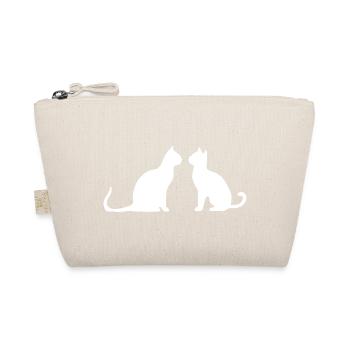 Cadeau Silhouettes de Chat 2 Chat Blanc - Trousse biologique - nature - Devant