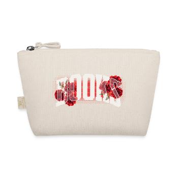 Blutrote Blumen Typo - Bio-Täschchen - Natur - Vorne