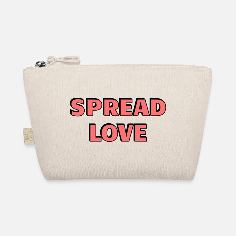 Spread Love: Bold Pink Typography Organic Pouch