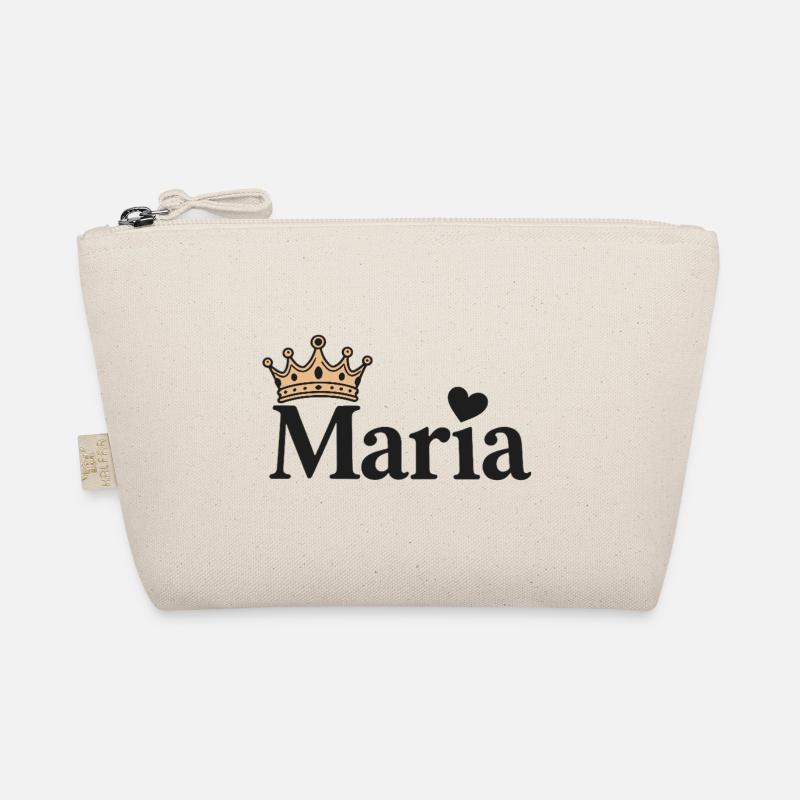 Maria Vorname Krone Herz Geschenkidee Bio-Täschchen