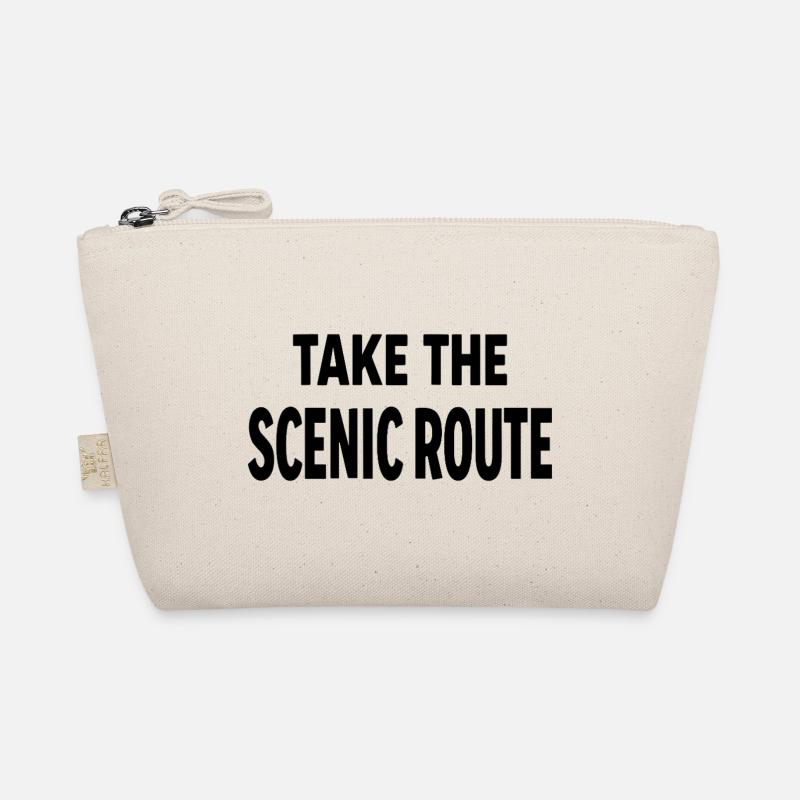 Prenez la route panoramique Abenteuer Reise Spruch Trousse biologique