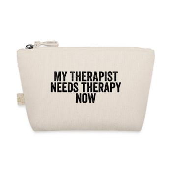 Mein Therapeut braucht jetzt selbst Therapie. - Bio-Täschchen - Natur - Vorne