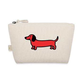 Hunting Dog Dachshund Profile Vector - Organic Pouch - nature - Front