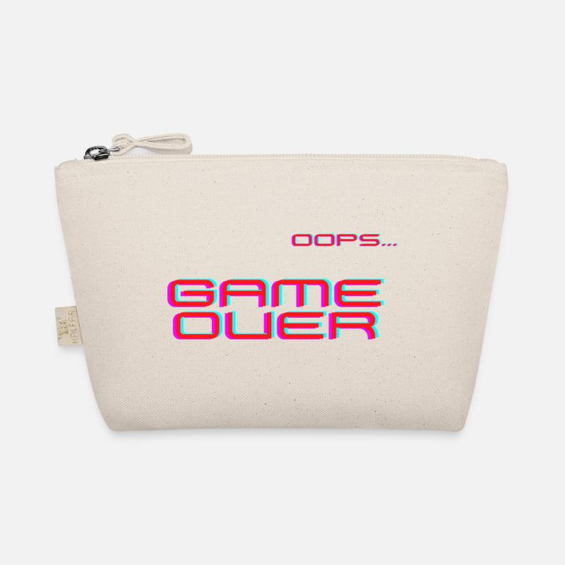 Glitch Neon Game Over Retro Arcade Organic Pouch