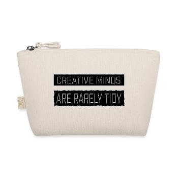 Creative Minds Are Rarely Tidy Funny Creative Logo - Organic Pouch - nature - Front