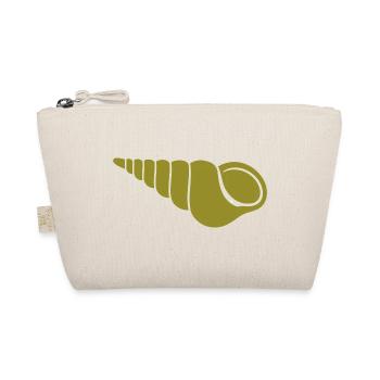 Spiral Snail Olive Motif - Organic Pouch - nature - Front