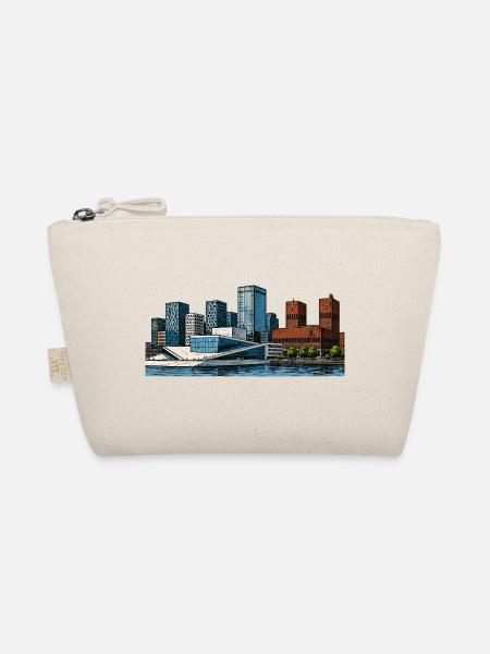 Oslo Stadt Skyline - Bio-Täschchen - Natur