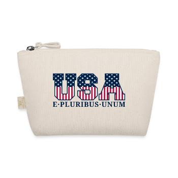College USA Red White Blue Stars And Stripes Motto - Bio-Täschchen - Natur - Vorne