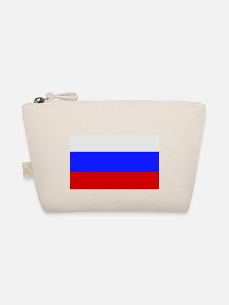 Russland, Russia, Fahne, Flagge - Bio-Täschchen - Natur