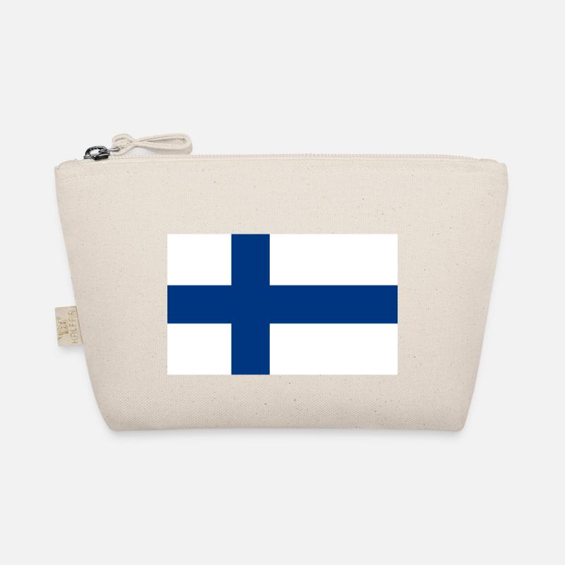 Finnland, finland, Fahne, Flagge - Bio-Täschchen - Natur