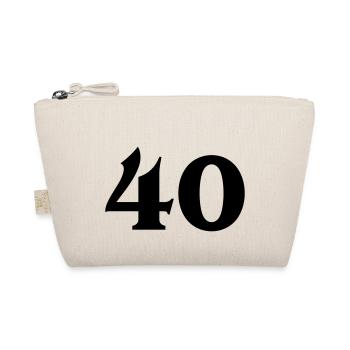 Zahl 40 - Organic Pouch - nature - Front