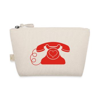 Heart Phone - Organic Pouch - nature - Front