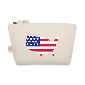 Stars and Stripes of USA, United States of America - Organic Pouch - nature - Front