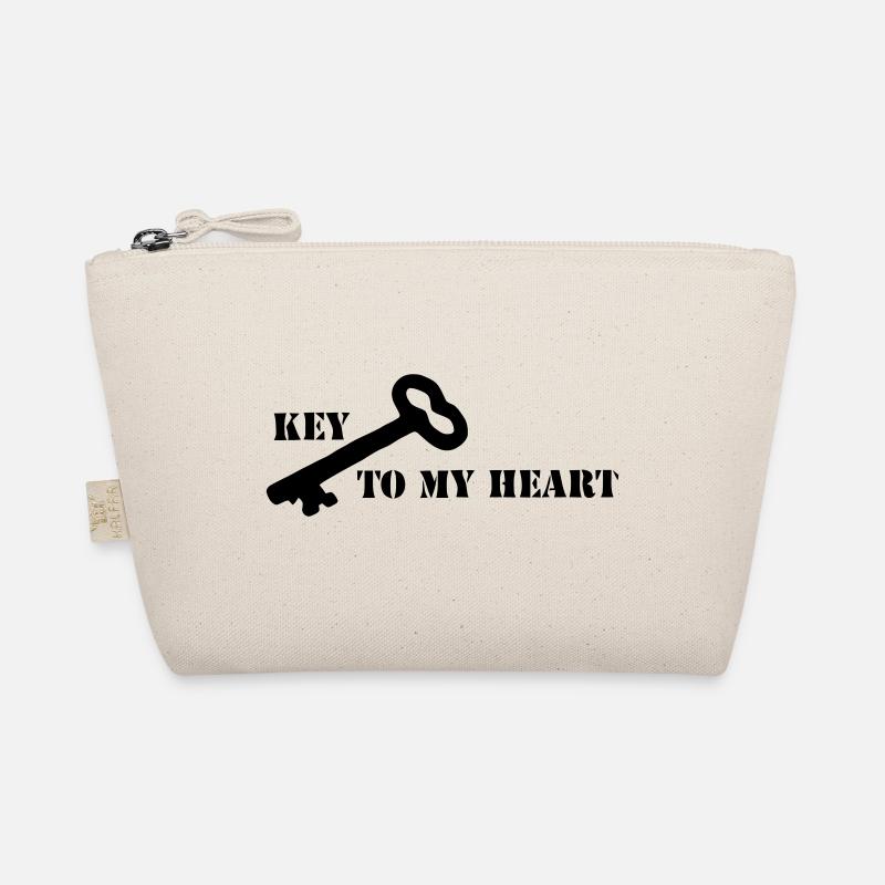 Key To My Heart - Bio-Täschchen - Natur