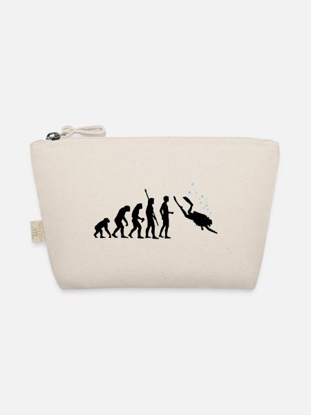 evolution_taucher_c_2c - Bio-Täschchen - Natur - Vorne