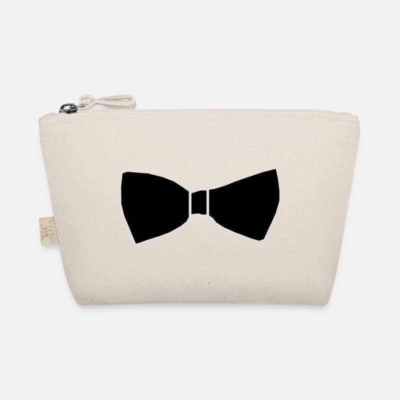 Faux black bow tie Organic Pouch